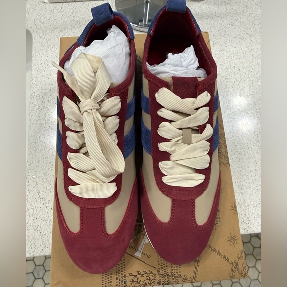 Free People Shoes - NIB Free People Red/Blue/Beige Women's Ace’s Tennis Shoe size 8.5